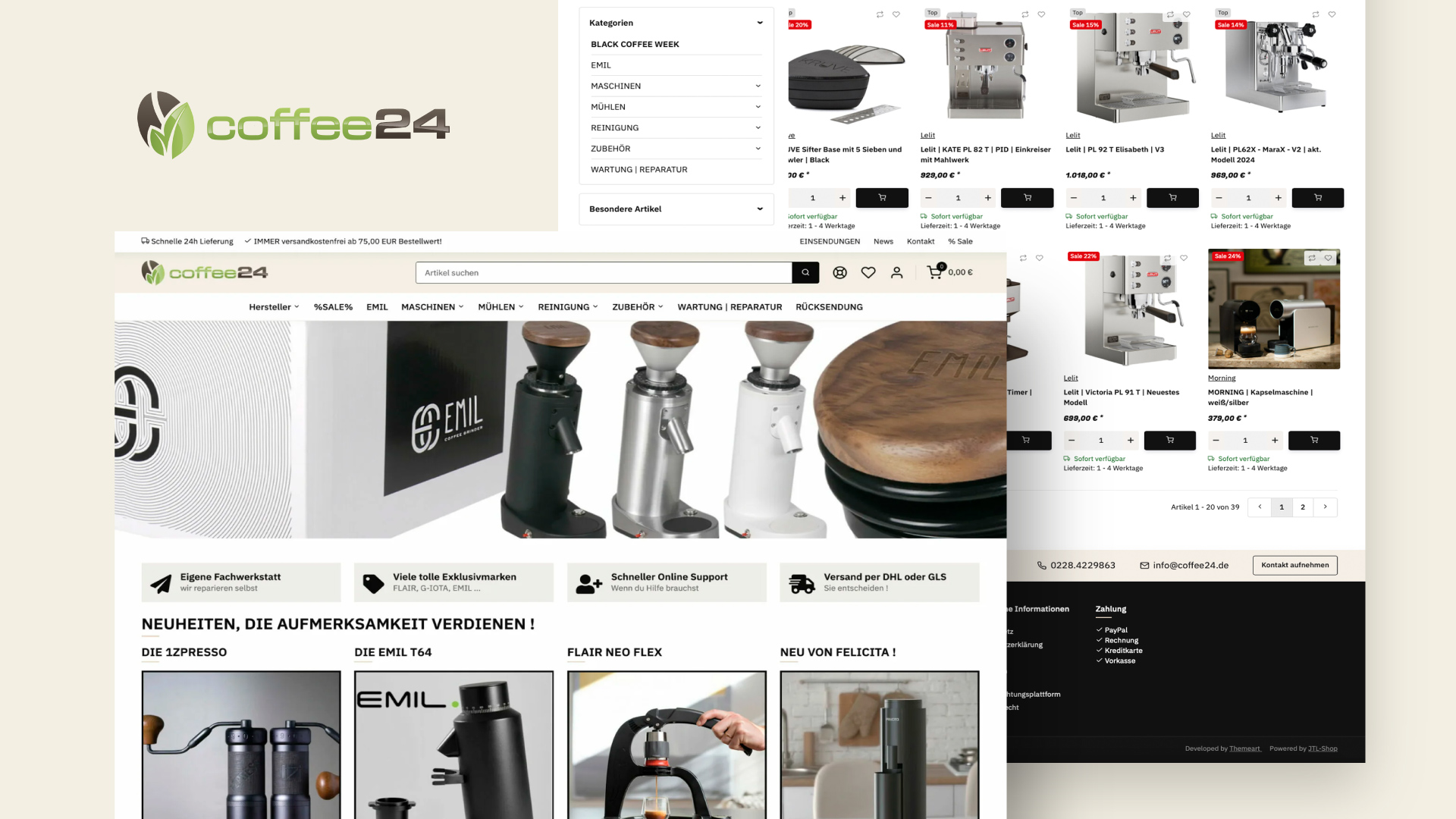 Coffee24 - ein besseres Kundenerlebnis durch strukturierte Kategorisierung der Produktpalette