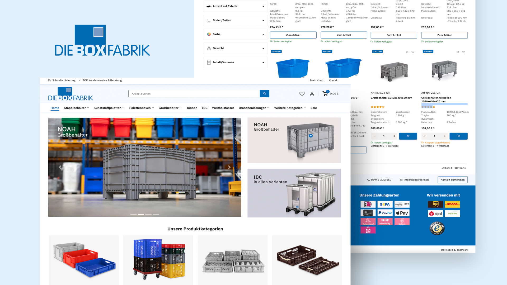 Die Boxfabrik - ein benutzerfreundlicher JTL-Shop dank optimaler Strukturierung der Artikeleigenschaften