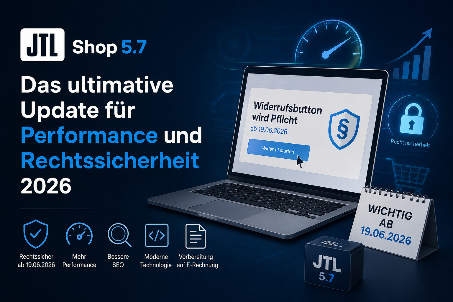 JTL-Shop 5.7: Alle Neuerungen, Updates & der Widerrufsbutton 2026